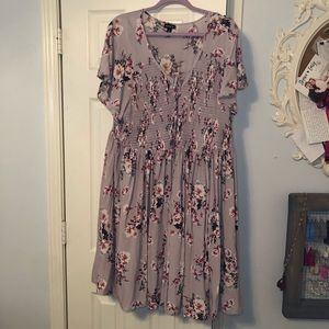 Lilac Floral Dress PLUS